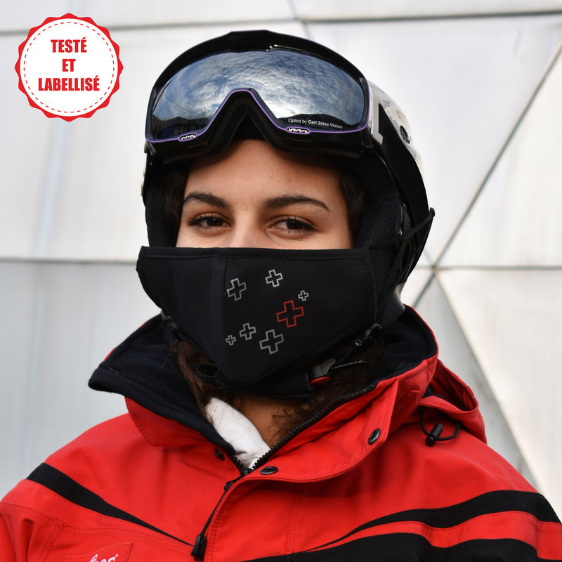 Masque pour casque de ski "Swiss"