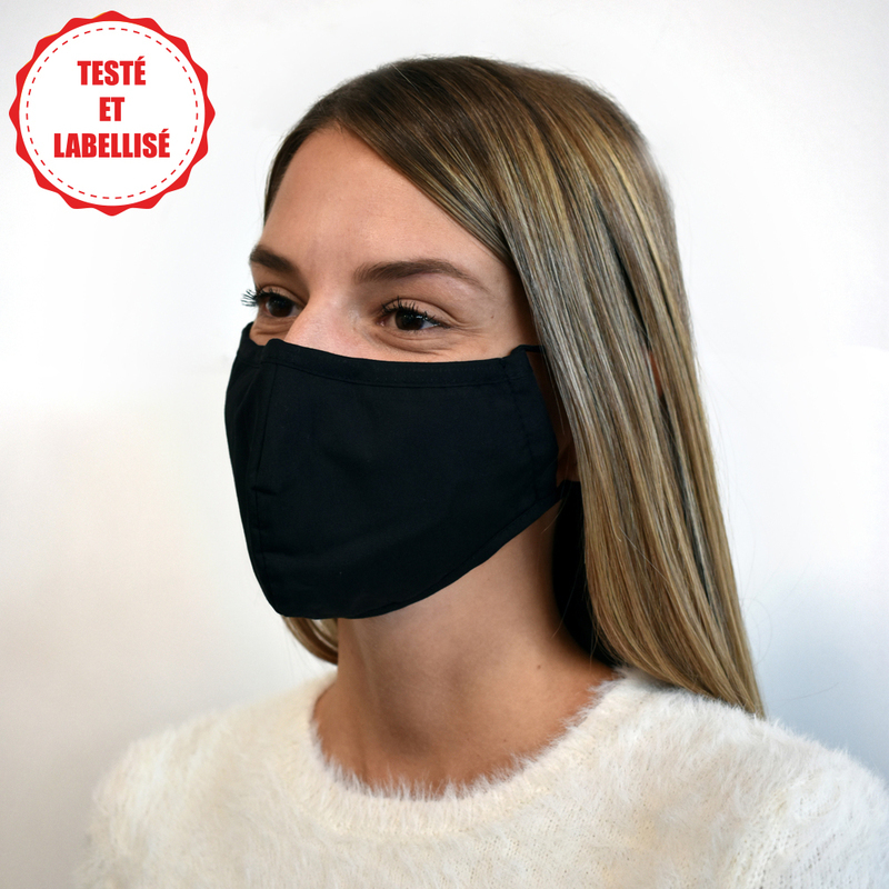  Masque  en tissu  Noir  Mc Shirt Suisse 